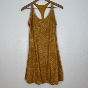 prAna Women's Opal Dress Sleeveless Racerback Toffee Tiles Size Small